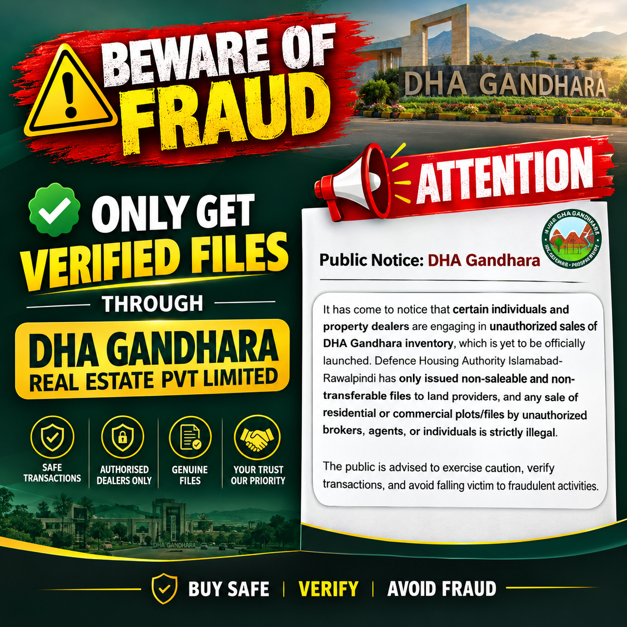 notice dha gandhara phase 9 islamabad